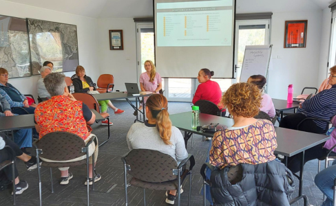 Women attending an information session around menopause held by Warriors 