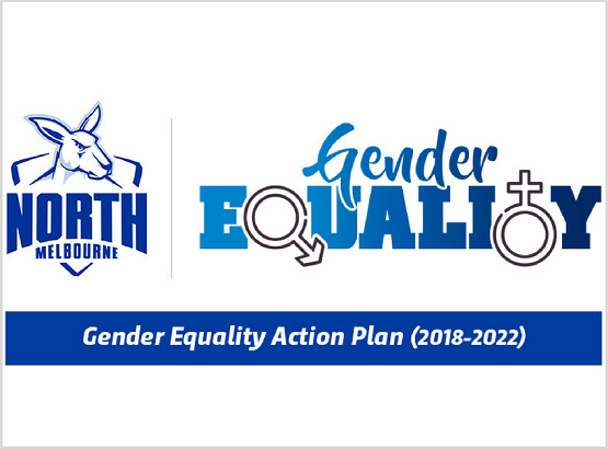 Title tile North Melbourne's gender equality action plan